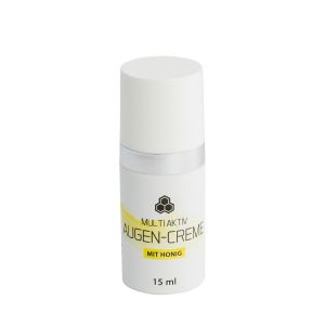 Multi Aktiv Augencreme mit Honig in einer weißen Tube