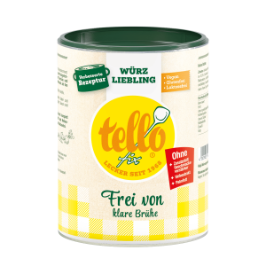 Tellofix Klare Suppe in einer Dose mit weißem Deckel