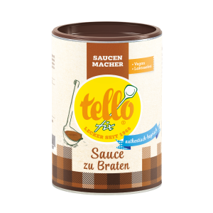 Tellofix Sauce zu Braten in einer Dose mit braunem Deckel